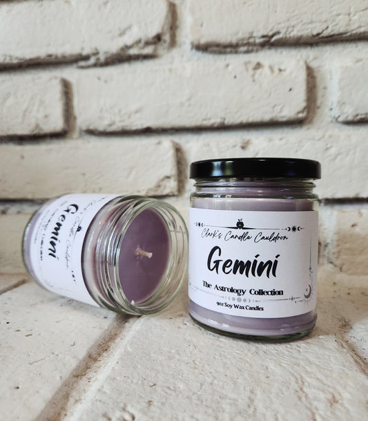 Gemini - 9oz 100% Soy Wax Candle