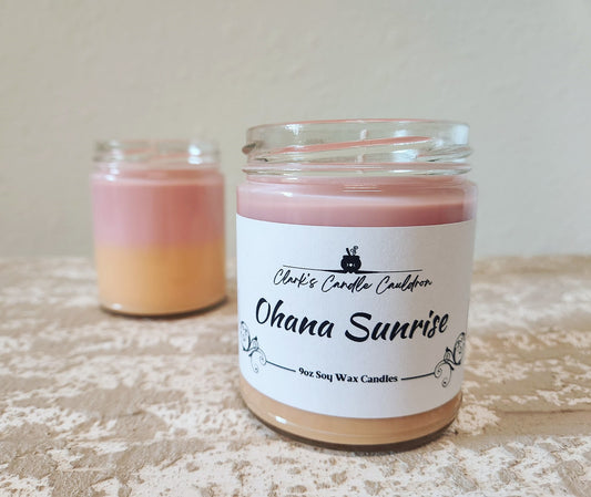 Ohana Sunrise - 9oz 100% Soy Wax Candle