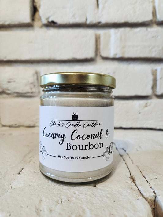 Creamy Coconut & Bourbon - 9oz 100% Soy Wax Candle