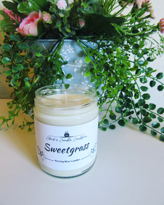 Sweetgrass - 9oz 100% Soy Wax Candle