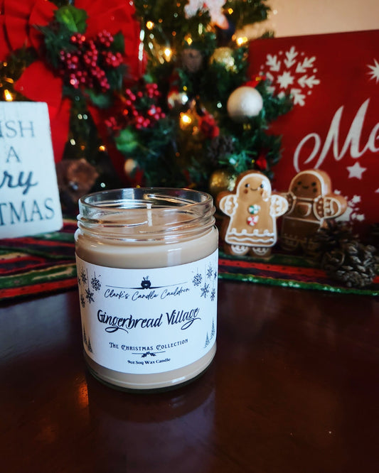 Gingerbread Village - 9oz 100% Soy Wax Candle